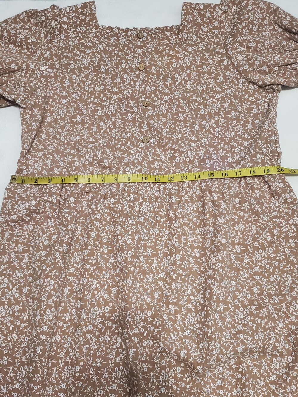 The Main Street Exchange Samantha Smocked Back Ditsy Floral Midi Dress XL - Picture 11 of 12